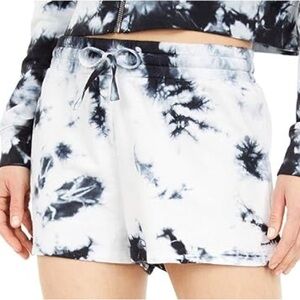 Splendid Large Shorts by Sundown Playa Tie Dye in Black drawstring waist NWT